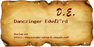 Danczinger Edvárd névjegykártya